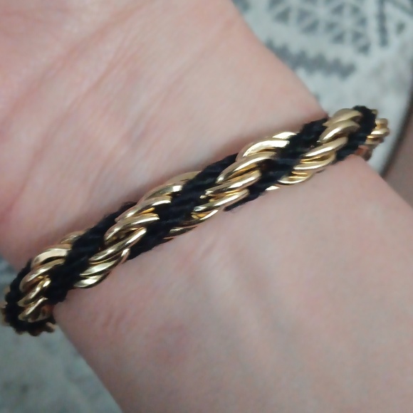 Multi-Strand Bracelet Black and Gold - Picture 3 of 4
